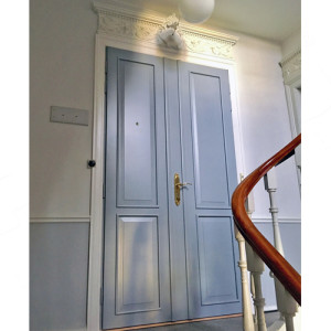 ADLO - Doppelfl�gel-Sicherheitst�r ADUO, Kasettendesign KN-1 101, RAL 7040