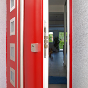 ADLO - Thermo-Au�enraumt�r Kasim, verglast PS552, zweifarbig, T�rgriff vertikal abgerundet