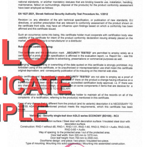 ADLO Security doors - ECONOMY category, RC3