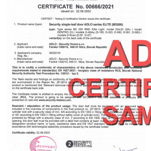 ADLO Security doors - Elite category, RC2