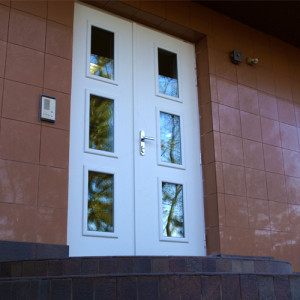 ADLO - Thermo-Sicherheitst�r TEDUO, verglast, doppelfl�gelig, Dreifach-Panzerglas P202