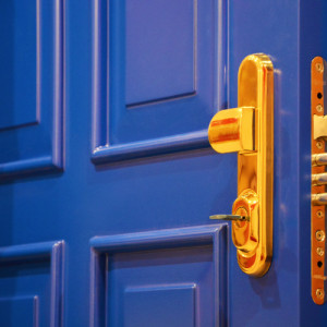 ADLO - Sicherheitst�r Arden, Kasettendesign KN 351, T�rklinke - T�rgriff oval Titan gl�nzend