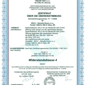 ADLO Sicherheitst�ren Zenit, Zenex, BT4