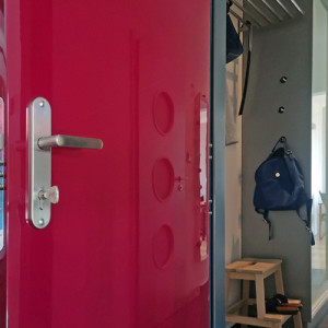 ADLO - Sicherheitst�r ADUO, T�roberfl�che COLOR Hochglanz, Sicherheitszylinder mit Knauf