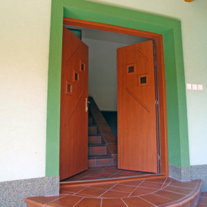 ADLO - Thermo-Sicherheitsdoppelfl�gelt�r KASIM, Thermo-Dreifachglas P522, Breite 147cm, Folienbeklebung der T�rzarge