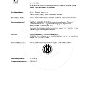 ADLO Security doors - Widerstandklasse 3