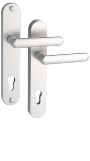 Schutzbeschlag Rostex T807, Rund, Edelstahl matt, Dr�cker - Dr�cker