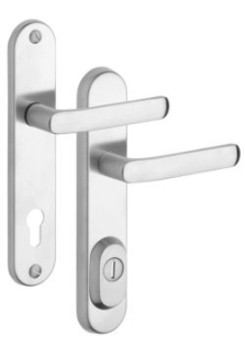 Schutzbeschlag Rostex R4, Rund, Edelstahl matt, Baryt, Dr�cker - Dr�cker