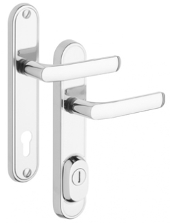 Schutzbeschlag Rostex R4 Decor, Rund, Chrom Edelstahl, Griff - Griff