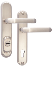 Schutzbeschlag Rostex R4 Decor, Rund, Edelstahl matt, Dr�cker - Dr�cker