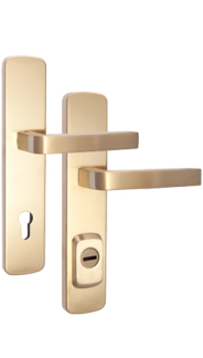 Schutzbeschlag Rostex RX4 Astra RC4, Edelstahl Titan matt, Dr�cker - Griff