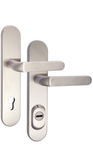 Schutzbeschlag Rostex RX4-50 RC4, Rund, Edelstahl matt, Massiv, Dr�cker - Dr�cker