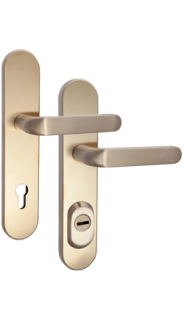 Schutzbeschlag Rostex RX4-50 RC4, Rund, Edelstahl Titan matt, Massiv, Dr�cker � Griff