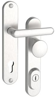 Schutzbeschlag Rostex R1, Rund, Edelstahl matt, Exklusiv, Dr�cker - Kugel