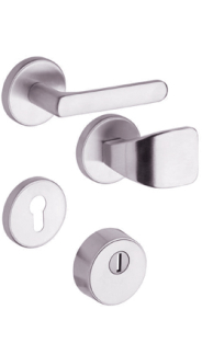 Sicherheitsrosettenbeschlag Rostex R1/S MT finish, Rund, Edelstahl matt, f�r Serie Elite und Termo