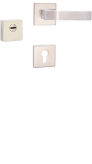 Rosettenbeschlag Rostex R3/H MTL finish, Quadratisch, Edelstahl matt, Treviso, f�r Griff f�r Serie Elite und Termo