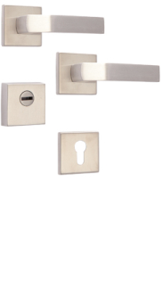 Sicherheits-Rosettenbeschlag Rostex R4/H MT Finish, Quadratisch, Edelstahl matt, f�r Serie Elite und Termo