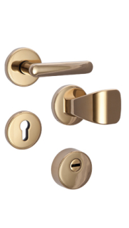 Sicherheits-Rosettenbeschlag Rostex R1/S, rund, Titan gl�nzend, f�r Economy-Serie