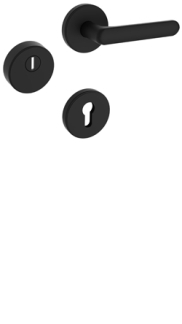 Rosettenbeschlag Rostex R3/S MTL Finish, Rund, Schwarz matt, Exklusiv, f�r Griff, f�r Serie Elite und Termo