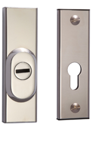 Beschlag f�r zus�tzliches Schloss � R3 Chrom gl�nzend, eckig � ohne Einsatz / nur f�r die Serie Elite