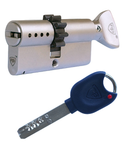 RB Locxis ADLO Sicherheitszylinder, mit Widerhaken, 91mm/31xT60 Olive, 5 Schl�ssel.