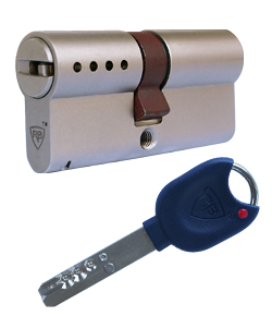 Biometrie-Set - RB Locxis Sicherheitszylinder, Daumen, 95mm/50xM45, 5 Schl�ssel + Biometrie-Set V22